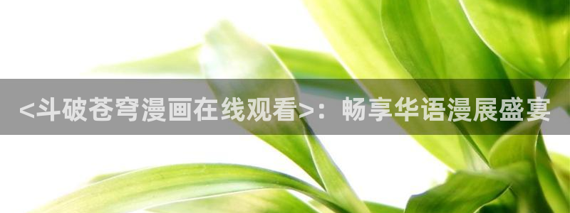 韩漫美丽新世界漫画全集免费观看：<斗破苍穹漫画在线观看>：畅享华语漫展盛宴